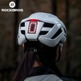 thumbnail image 2 of ROCKBROS Bicycle Helmet with Head Light & Side Warning Light & Warning Tail Light Adjustable Head Circumference for Night Safety Ride, 2 of 17