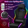 thumbnail image 6 of Gaming Chair with Retractable Footrest, 350lbs Load Capacity Office Executive Chair with Two Bluetooth-compatible Speakers, Multiple RGB LED Light Modes 360 Degree Rotation Game Chair  -Red, 6 of 7