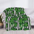 thumbnail image 3 of Naloa Palm Greenery Flannel Blankets - Thick and Warm Blanket for Winter, Soft Fuzzy Plush King Blanket for All Seasons80"x60", 3 of 6