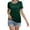 C433 Dark Green, variant on Gbsyewxs Womens Tops Short Sleeve Crew Neck Solid Color Fashion Summer T Shirts For Women Dark Green
