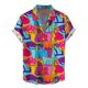 thumbnail image 2 of Camisas hawaianas divertidas con estampado 3D para hombre, camisas con botones y solapa con personalidad, blusas de manga corta de gran tamaño, ropa para hombre, 2 of 4