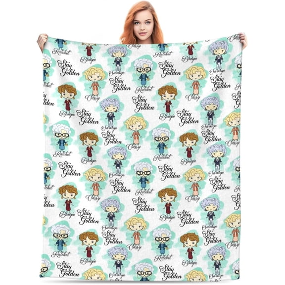 Goldengirls Blanket for Women Gifts Cozy Throw Blankets Lightweight Golden Girls Merchandise for Couch Bed Sofa Car Home Decor
