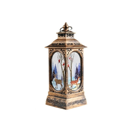 

Christmas Lamp Hanging Lantern Lighted Santa Claus/Snowman/Elk Night Light Desktop Decor Festival Decorations