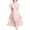 Pink, variant on YM YOUMU Women Floral Lace Cap Sleeves Slim Evening Cocktail Dress