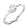 thumbnail image 2 of Mooneye 0.50 Ct Round Moissanite Diamond 925 Sterling Silver Solitaire Women Gifts Ring, 2 of 3