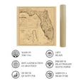 thumbnail image 4 of 1846 Florida Map Poster - Vintage Map Wall Art - Florida State Wall Map - Florida Keys Map - Cedar Key Florida - Vintage Florida Poster - Vintage Florida Map, 4 of 8