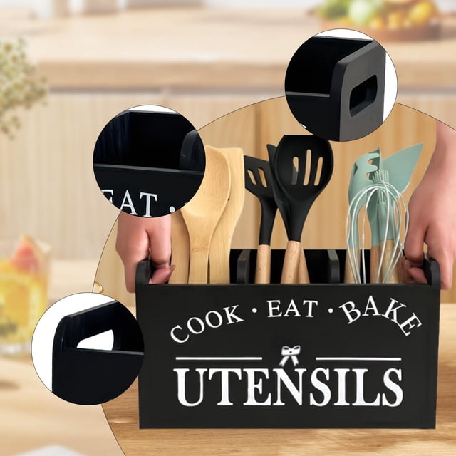 Organizador de mostrador para utensilios, resistente, multiusos, elegante, para guardar utensilios de cocina, cubiertos para cucharas, banquetes y