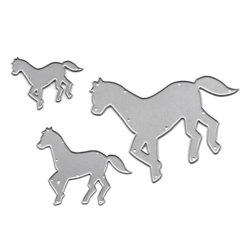 T-HOT Horse Riding Metal Cutting Dies Stencil Scrapbooking DIY Album Stamp Paper Card