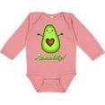 thumbnail image 3 of Inktastic Avocuddly- cute avocado Boys or Girls Long Sleeve Baby Bodysuit, 3 of 5