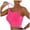 Hot Pink, variant on Womens Spaghetti Strap Cropped Camisole Ribbed Racerback Cami Tank Tops Wireless Seamless Workout Gym Yoga Longline Bras Pink S