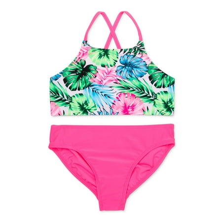 wonder nation upf swimsuit sizes printed bikini cross piece