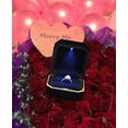 thumbnail image 6 of Ring Box, Jewelry Gift Boxes, Square Velvet Interior Elegant Style Design Ring Box with LED Light for Jewelry Display Wedding Engagement, Blue, 7.5cm * 7.5cm * 5cm, 6 of 7