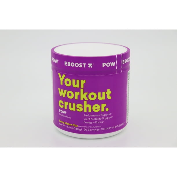 Eboost POW PreWorkout Powder, Naturally Flavored Berry