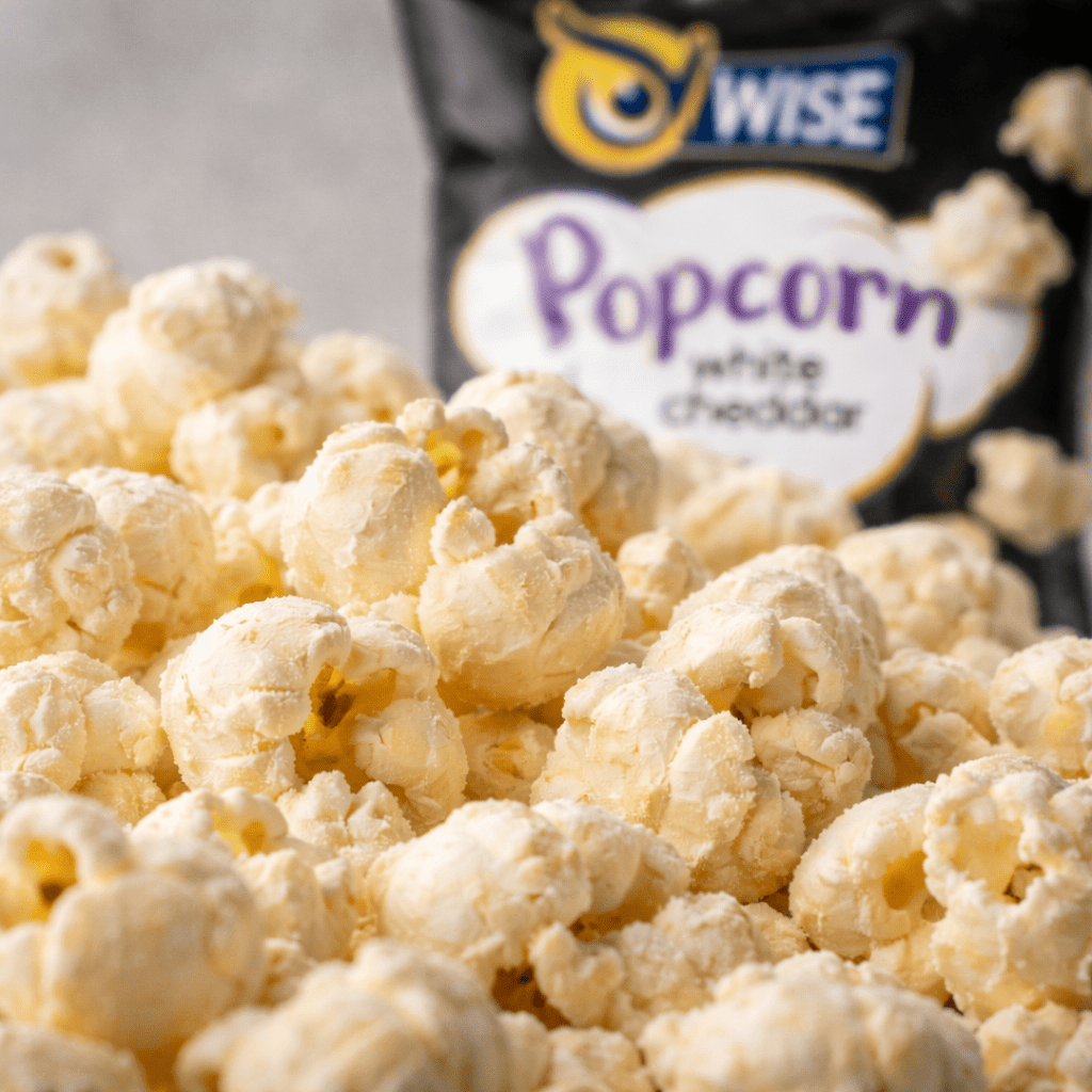 Wise Snacks White Cheddar Popcorn, 0.625 Ounce (42 count), Air Popped Individual Snack Size Bags Healthy Popcorn Snacks, School and Halloween Snacks for Kids, Gluten Free