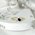 thumbnail image 5 of Rosec Jewels Toi Et Moi Promise Ring for Women, Lab Grown Black Diamond and Moissanite Ring, 14K Yellow Gold, US 9.00, 5 of 8