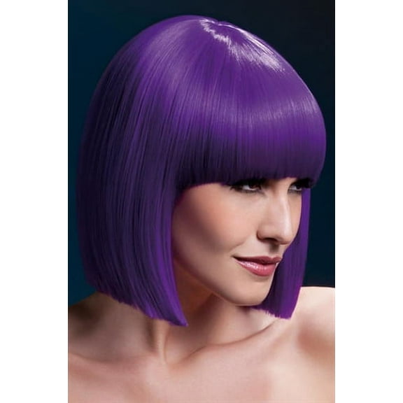 Fever Lola Wig Adult Purple Ladies Wigs One Size Female Fancy Dress Party Book Week Halloween