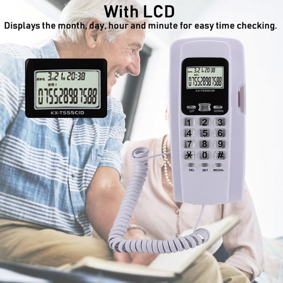 Teléfono residencial teléfono con cable mini restaurante con pantalla LCD DTMF / FSK para la oficina del hotel en casa