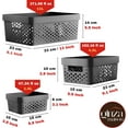 thumbnail image 3 of Plastic Baskets for Organizing Set of 7 - Multi-Use Organizer Bin, Built-in Handles, Saving Storage, Pantry & Home Organizing Basket, Multiple Size Bins (Anthracite), 3 of 9