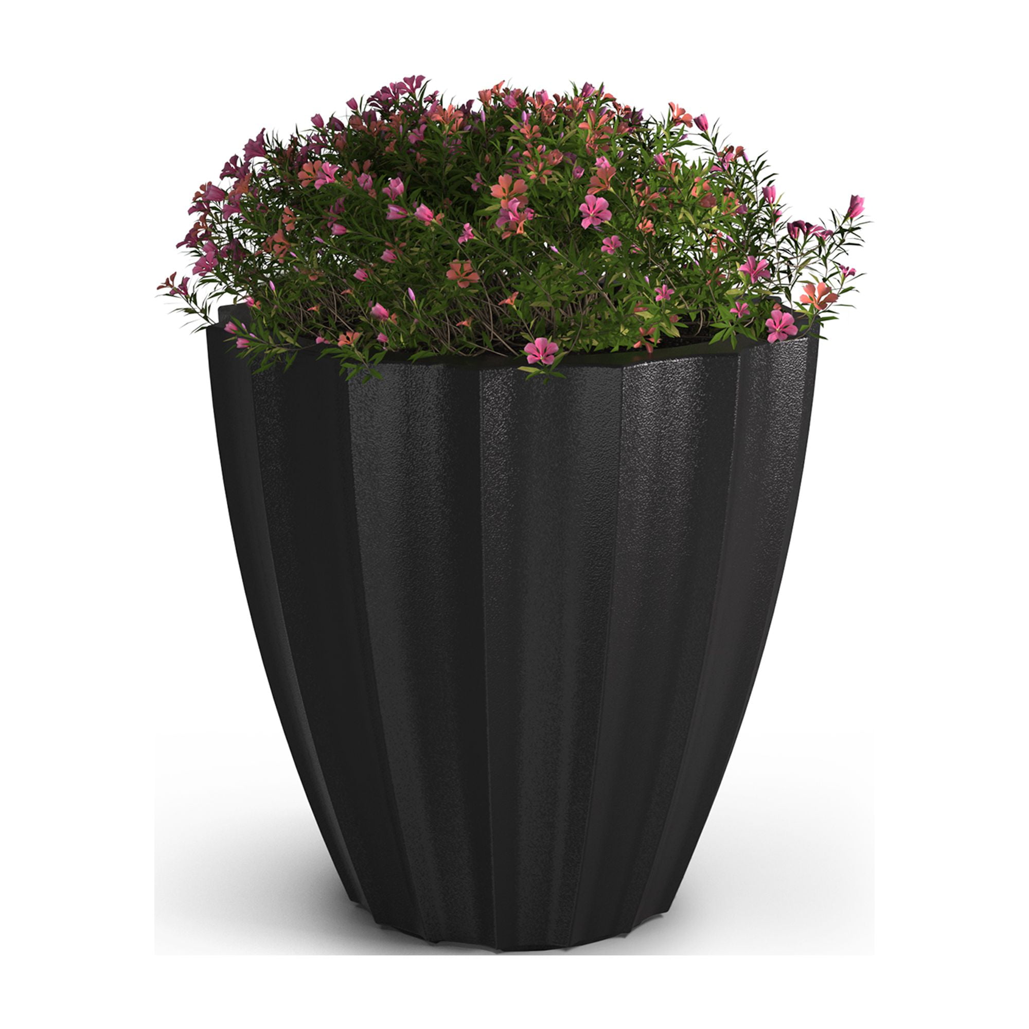 Sedona 18” x 18” x 18” Round Black Self Watering Plastic Planter