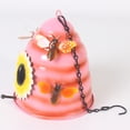 thumbnail image 4 of Diceymbol Beehive Hanging Bird Feeder Outdoor Wild Bird Feeder With Ladybug Sunflower Decor Rustproof Metal Chain Feeder For Garden Patio Yard And Backyard Bird Watching, 4 of 8