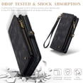 thumbnail image 4 of ETFAST Leather Wallet With Card Holder Zipper Phone Case For iPhone 15 Pro Max 15Plus 14ProMax 14 Plus 13 12 11 XS Max XR 7 8 Plus 6 SE High Quality Leather Phone Case, 4 of 11