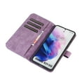 thumbnail image 6 of Crossbody Wallet Case for Samsung Galaxy S23 FE with Shoulder Strap Lanyard, PU Leather Flip Kickstand Cover with Card Holder Zipper Pocket Shockproof Magnetic Clasp Phone Case, Purple, 6 of 9