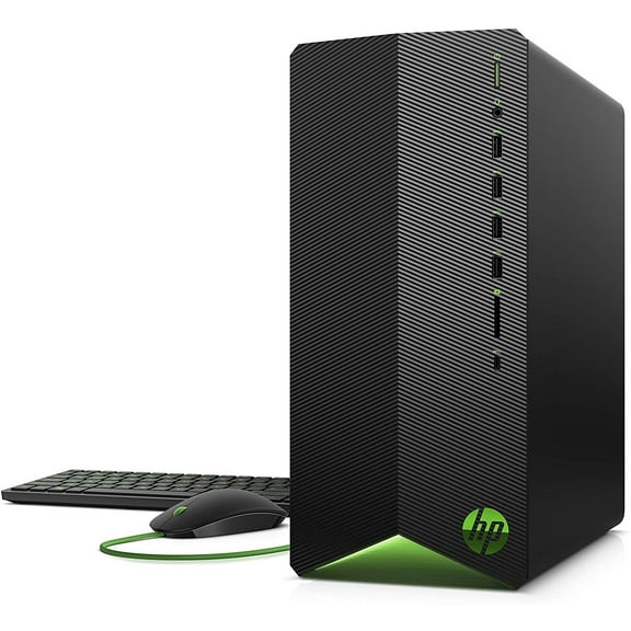 HP Pavilion Gaming Desktop, AMD Ryzen 7 5700G Processor, NVIDIA GeForce RTX 2060 graphic, 16 GB RAM, 1 TB SSD, Windows 11 Pro TG01-2460, shadow black