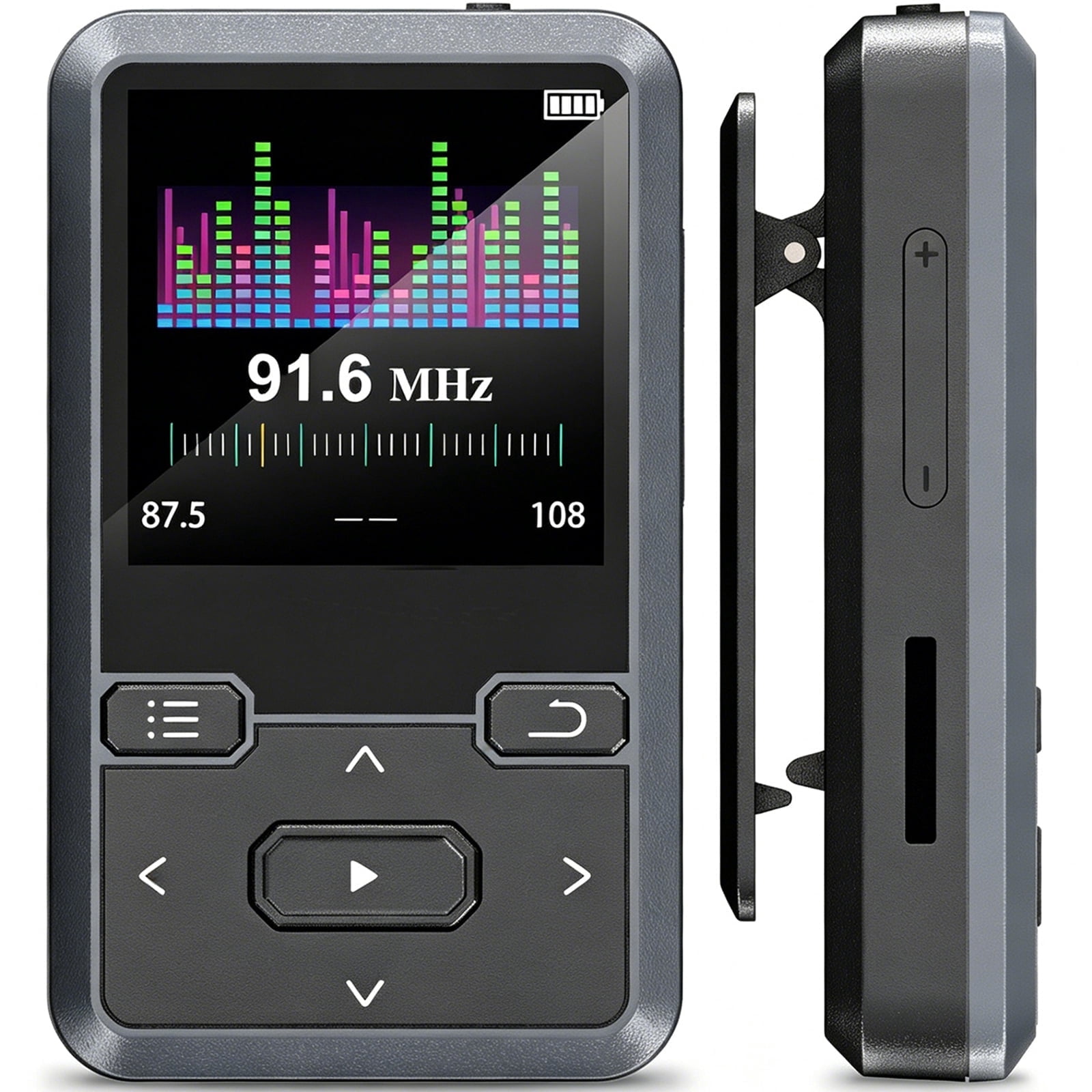 OAZOUF 32GB Bluetooth MP3 Player with Clip Portable MP3 Player with FM Radio Recording Pedometer Stopwatch, Earphone and Type-C Cable Included