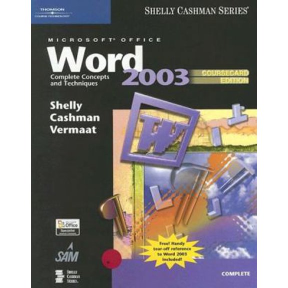 Pre-Owned Microsoft Office Word 2003: Complete Concepts and Techniques, CourseCard Edition (Shelly Cashaman Series) (Paperback) 1418843563 9781418843564