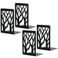 thumbnail image 2 of Sujetalibros alto decorativo de hierro resistente para sujetalibros, soporte para oficina, escuela, hogar, regalo, color negro, 4 Uds., 2 of 10