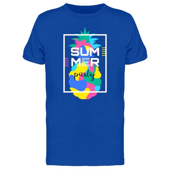 Colorful Pineapple Summer Party Tee Men's -Image by Shutterstock