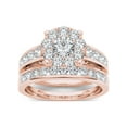 thumbnail image 3 of 1-1/2 Carat T.W. Diamond 10kt Rose Gold Cluster Engagement Ring Set, 3 of 5