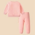 thumbnail image 5 of Kogui Baby Girls Pant Sets Toddler Girl Clothes Kids Outfits Long Sleeve Sweatshirt Bottom Pants Set Fall Winter Clothing for Girls 12 18 Months (Pink,12-18 Months), 5 of 9