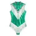 thumbnail image 3 of Womens Metallic Samba Tango Latin Dance Fringed Bodysuit Shiny Sequins Sleeveless Tassel Leotard Woman Cheerleading Costumes, 3 of 7