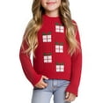 thumbnail image 4 of Actgleam Girls Christmas Sweaters Boys Holiday Pullover Long Sleeve Knit Sweater Jumper Tops,Red,6-12Years, 4 of 8