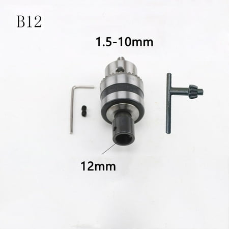 

B12 Drill Chuck with Wrench Clamping Range 1.5-10mm Cnc Machine Convert Adapter