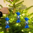 thumbnail image 5 of VOTRUDI Christmas Glitter Hanging Candy Ornaments,3 Pieces Christmas Candy Ornaments with Glitter and Plastic Peppermints for Home Party Decorations.,Dark Blue, 5 of 7