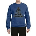 thumbnail image 3 of Cat I Am Your Father Cat Lover Unisex Crewneck Graphic Sweatshirt, Vintage Heather Blue, Small, 3 of 5