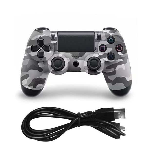 Coutlet Wired Vibrate Controller Dual Double Shock For Ps4 Pc Camouflage Gray Walmart Com