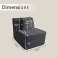 thumbnail image 2 of 28.54" Boneless Sofa Chair,Bean Bag Chair for Living Room,Bedroom Office,Floor Lounger for Full Body Relax, Gray, 2 of 6