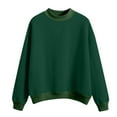 thumbnail image 4 of Resicozy Plus Size Sweatshirts for Women Casual Trendy Long Sleeve Round Neck Shirts Plain Tunic Tops for Leggings Green L, 4 of 5