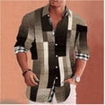 thumbnail image 1 of Camisas para hombre, camisetas con cuadros escoceses, diseño de rosas blancas y negras, informales, suaves y cómodas, con rombos, tallas grandes, 1 of 6