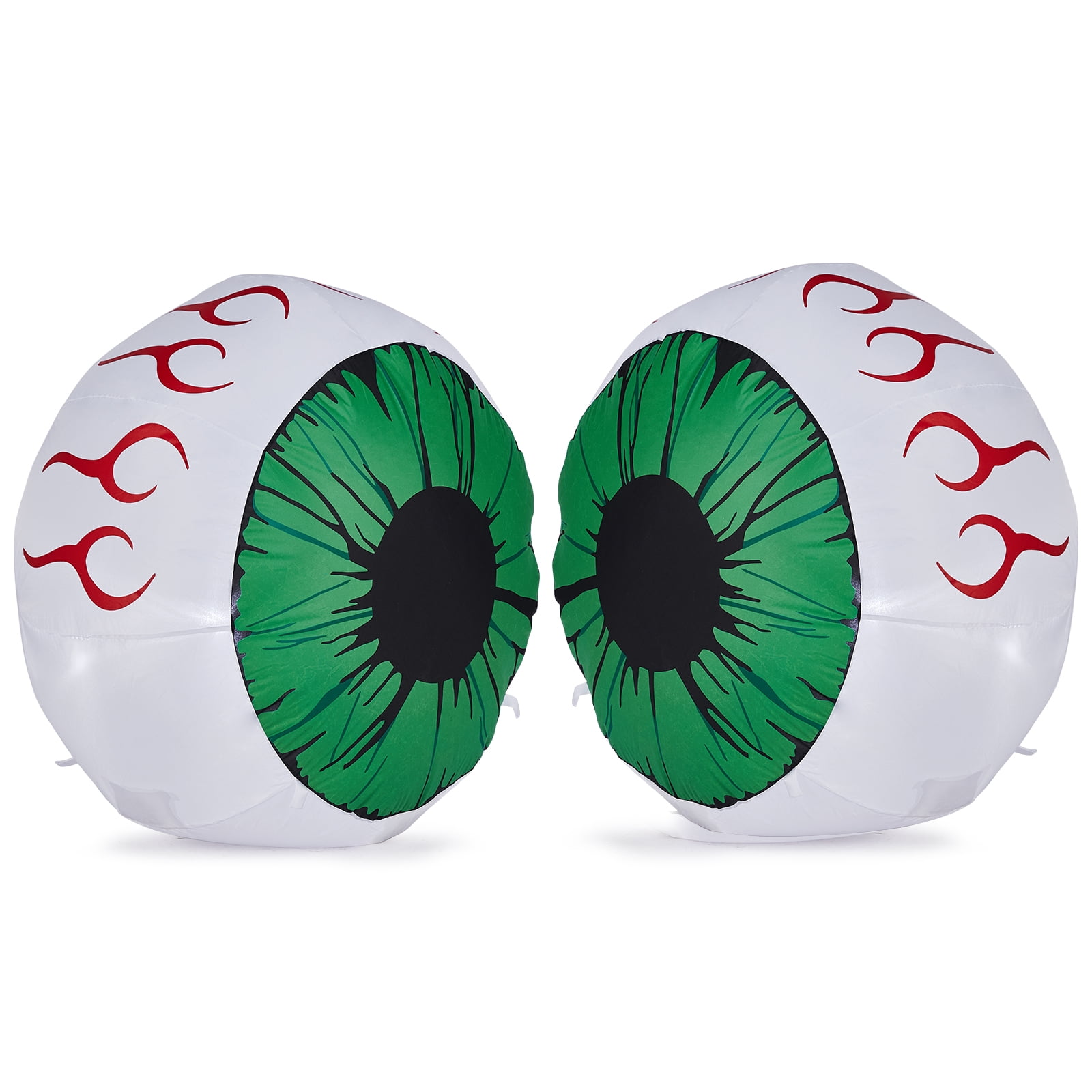 Astoutdoor 2-Pack Halloween Inflatables, 3 ft Lighted Green Eyes, Polyester, Indoor Outdoor Decor