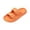 Orange, variant on UDAUDU Womens Mens House Slippers Shower Sandals Comfortable Soft Beach Sole Thick Foam Double Buckle Adjustable Outdoor Shoe Orange 5.5 Wide