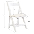 thumbnail image 5 of Folding Chairs, Dining Chairs, Stacking Chairs Set Of 4 Solid Wood Upholstered Padded Space Saving For Kitchen Dining Room Wedding, White With Beige Cushion, 5 of 5