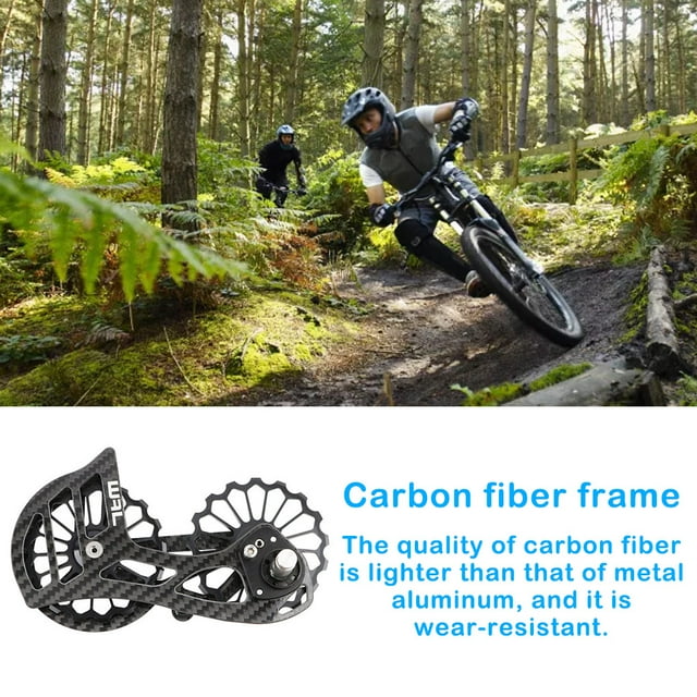 Oversized Ceramic Bearing Rustproof Pulley Rear Derailleur Cage Wear-resistant Hub Guide Wheel Kit Bike Accessories Outdoor Black SD1