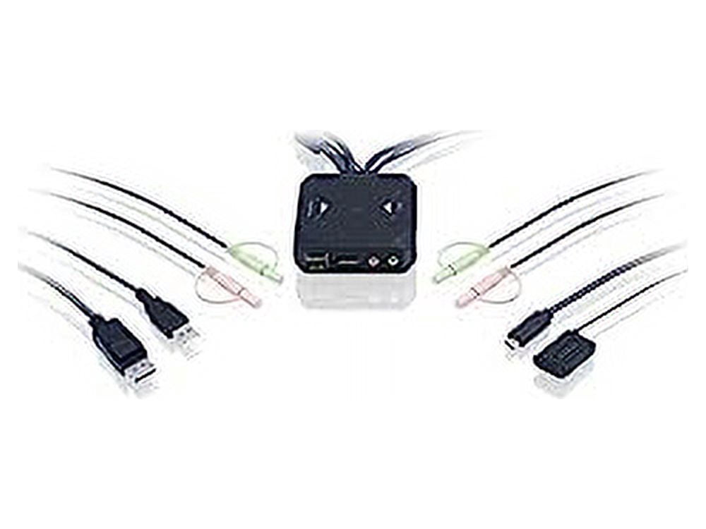 IOGEAR 2-Port 4K Hybrid KVM Switch with DisplayPort, USB-C and Audio - GCS82DPC