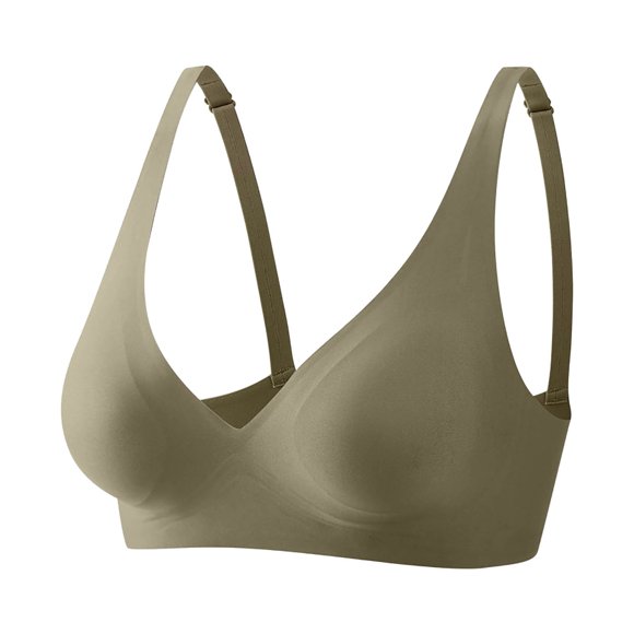 Seamless Bras for Women Wireless No Underwire Push Up Bra Adjustable Plunge V Neck Bralettes with Bra Extender