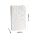 thumbnail image 3 of 10 Pcs Luminary Bags, Fire-Retardant White Paper Luminary Candle Bags, Snow Xmas Tree Pattern for Christmas Weddings Birthday Valentine's Day Halloween Party Decoration, 3 of 6