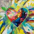 thumbnail image 2 of Vertentes, Jeanette 20x20 Black Ornate Wood Framed with Double Matting Museum Art Print Titled - Blooming Love Too, 2 of 4